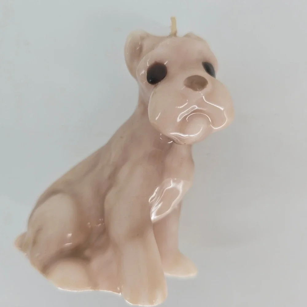 Vintage Style Dog Figurine Candle, Dark Academia Decor Grandmillennial Aesthetic